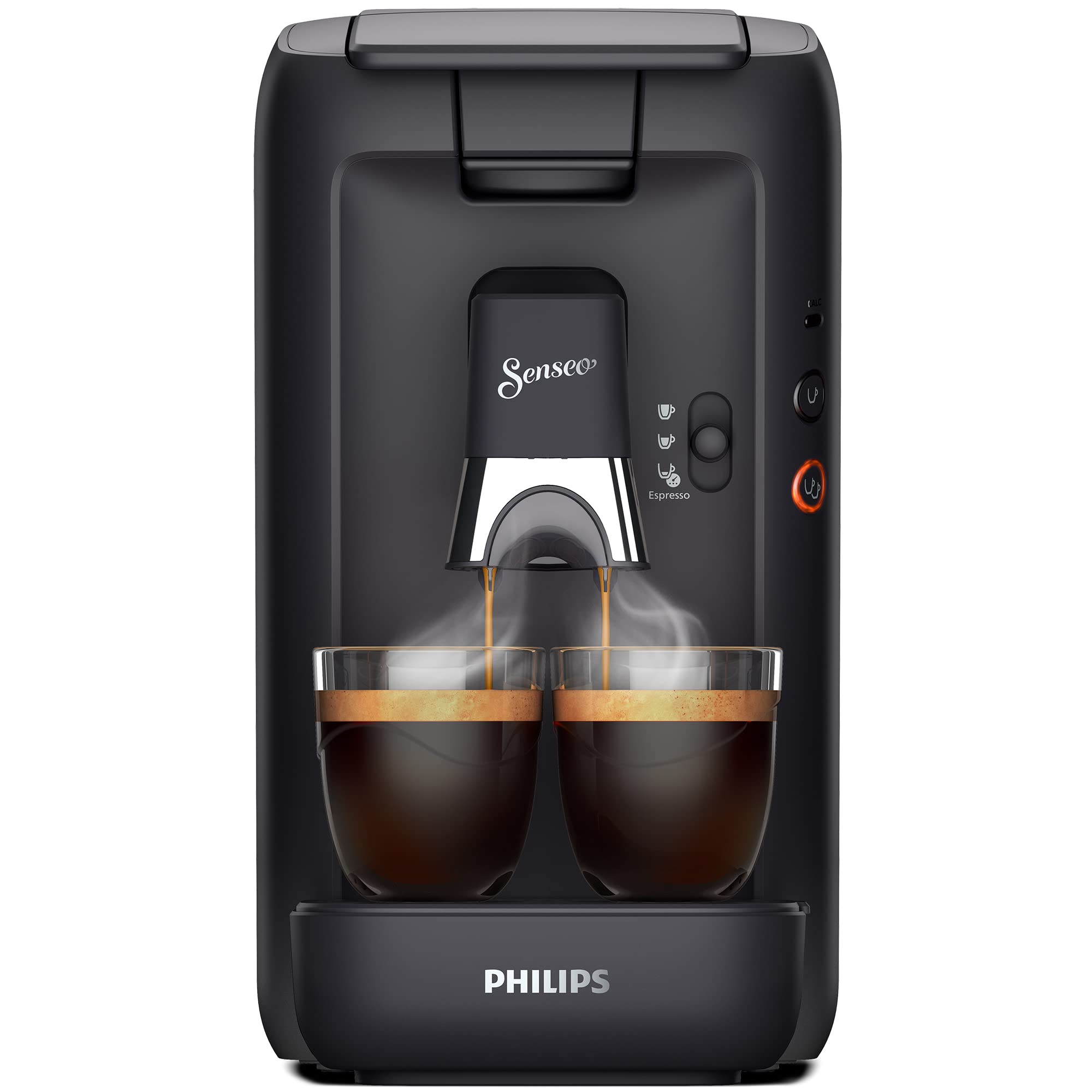 Maestro Device à Café Dosettes avec Réservoir d'Eau de 1,2 Litre, Sélection l'Intensité du et Fonction Mémo, Black, CSA260/61