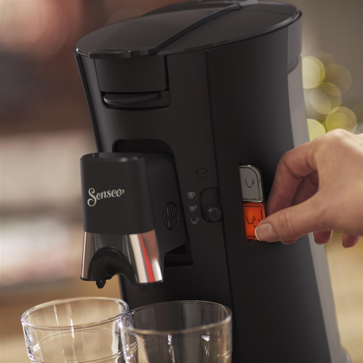 SENSEO - Device à Café à Dosettes – Intensité Plus, Crema Plus, CSA240/61, Black