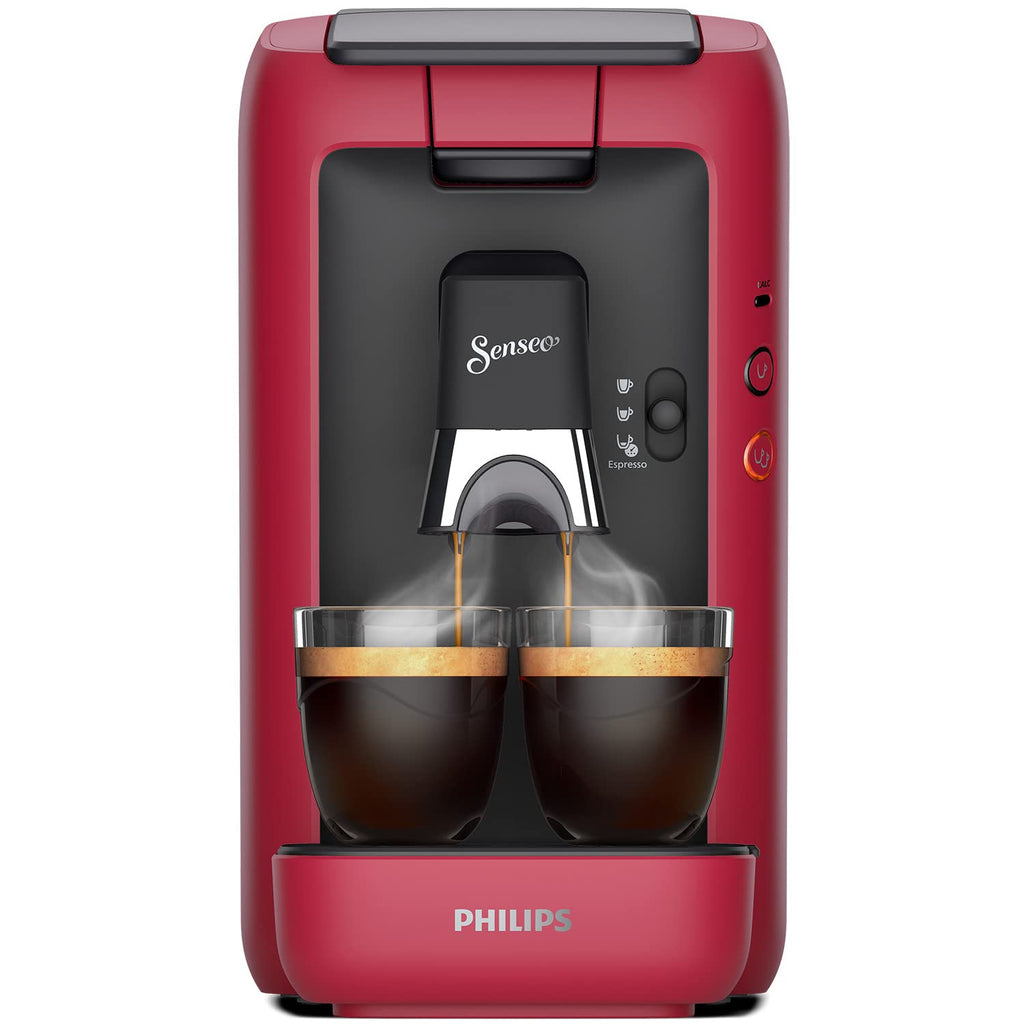 Maestro Device à Café Dosettes Cafetière avec Réservoir d'Eau de 1,2 Litre, Rouge, CSA260/91