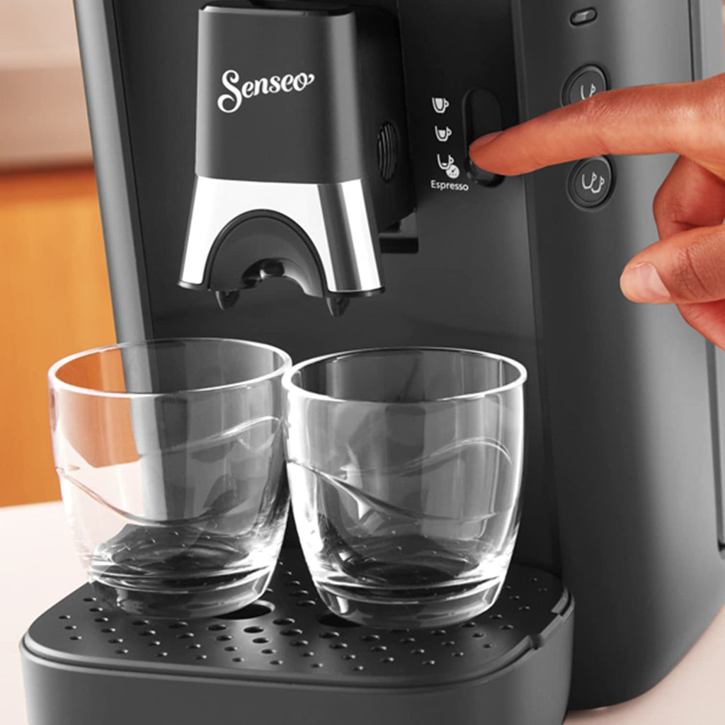 Maestro Device à Café Dosettes avec Réservoir d'Eau de 1,2 Litre, Sélection l'Intensité du et Fonction Mémo, Black, CSA260/61