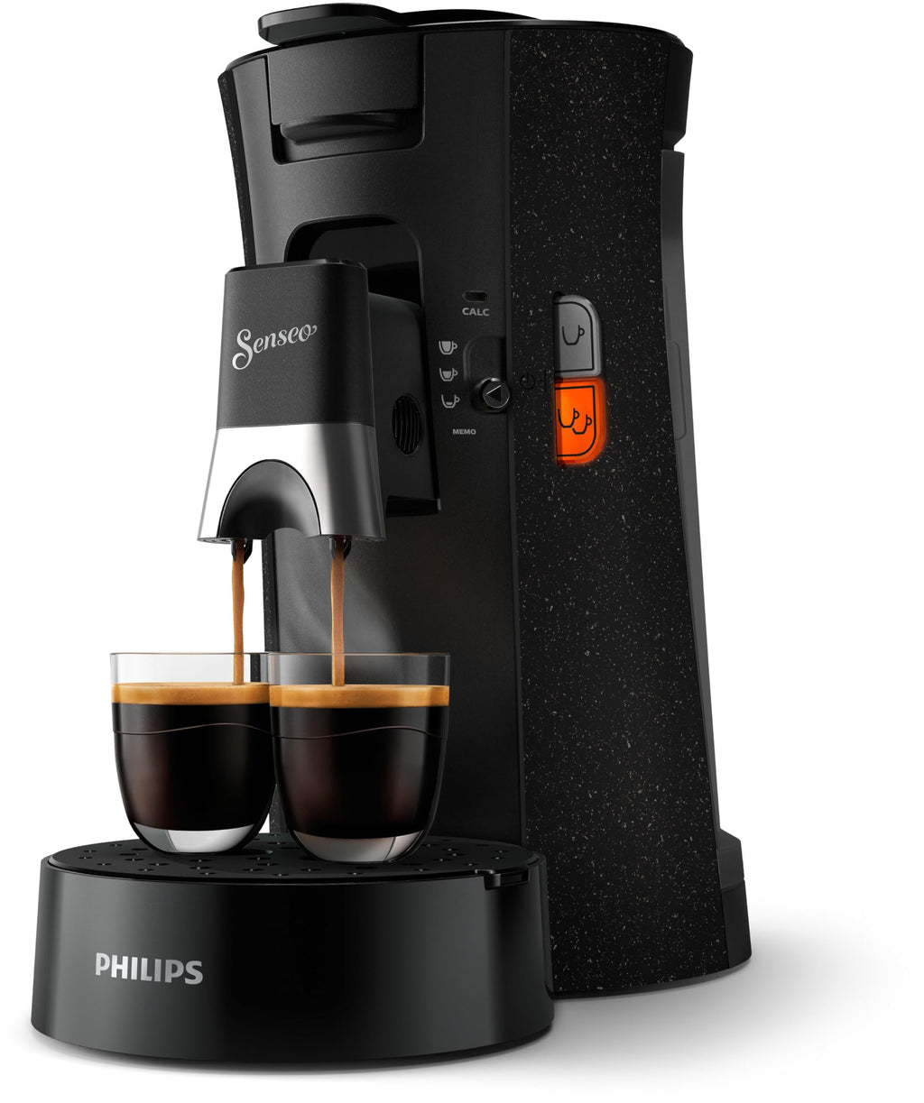 Cafetière Premium Eco-Friendly, Device à Café à Dosettes, Intensity Plus, Crema Plus, Fonction Memo - Black, CSA240/21