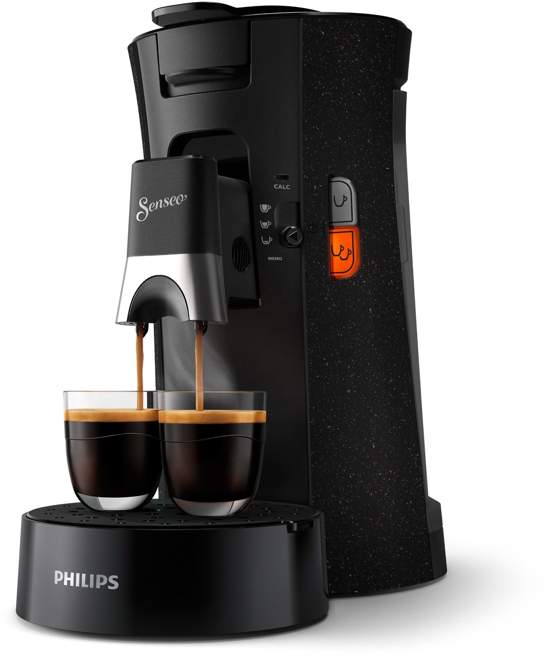 Cafetière Premium Eco-Friendly, Device à Café à Dosettes, Intensity Plus, Crema Plus, Fonction Memo - Black, CSA240/21