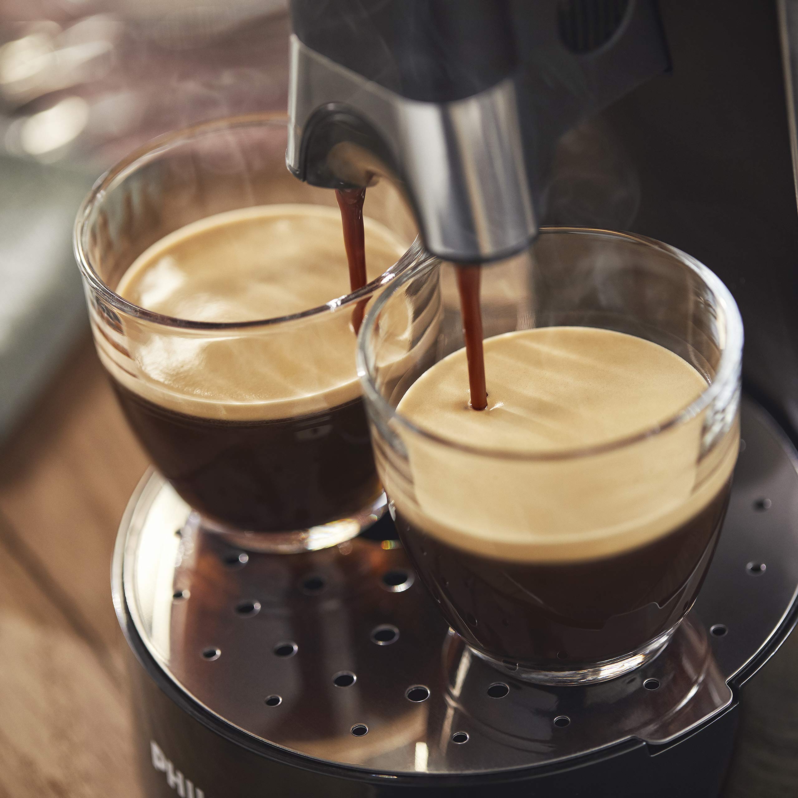 SENSEO Premium café à dosettes, Intensity Plus Crema Plus, Sauge, Une ou deux tasses à la fois, CSA250/11, Metal