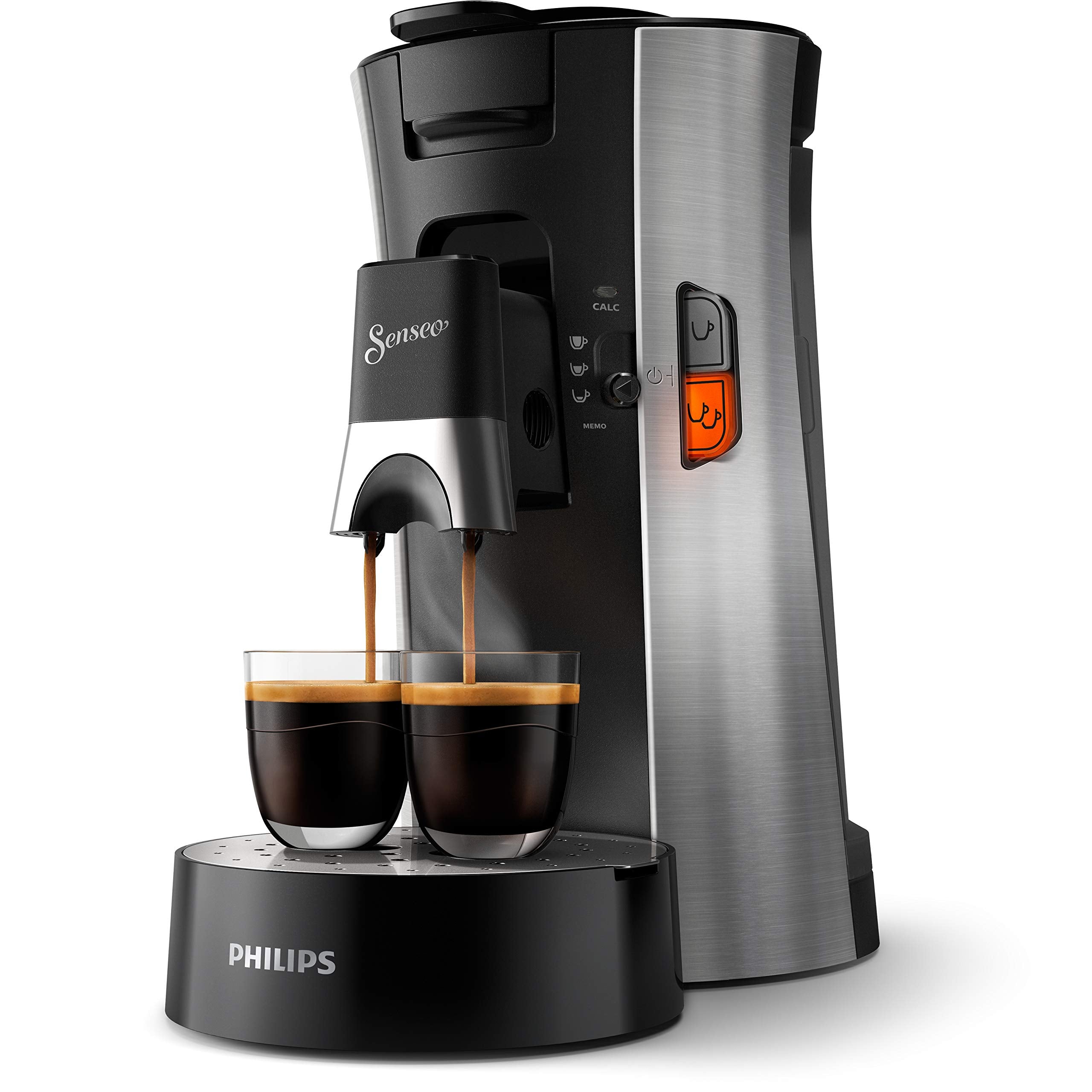 SENSEO Premium café à dosettes, Intensity Plus Crema Plus, Sauge, Une ou deux tasses à la fois, CSA250/11, Metal